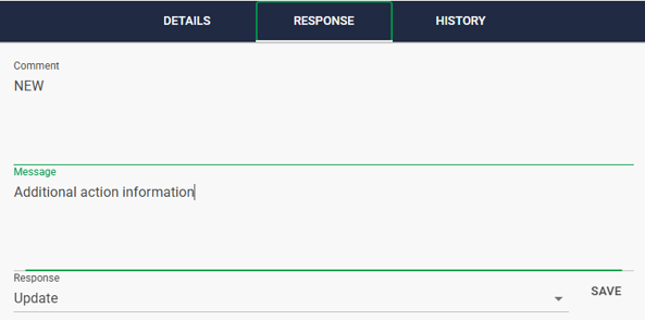 Action Manager Action Details