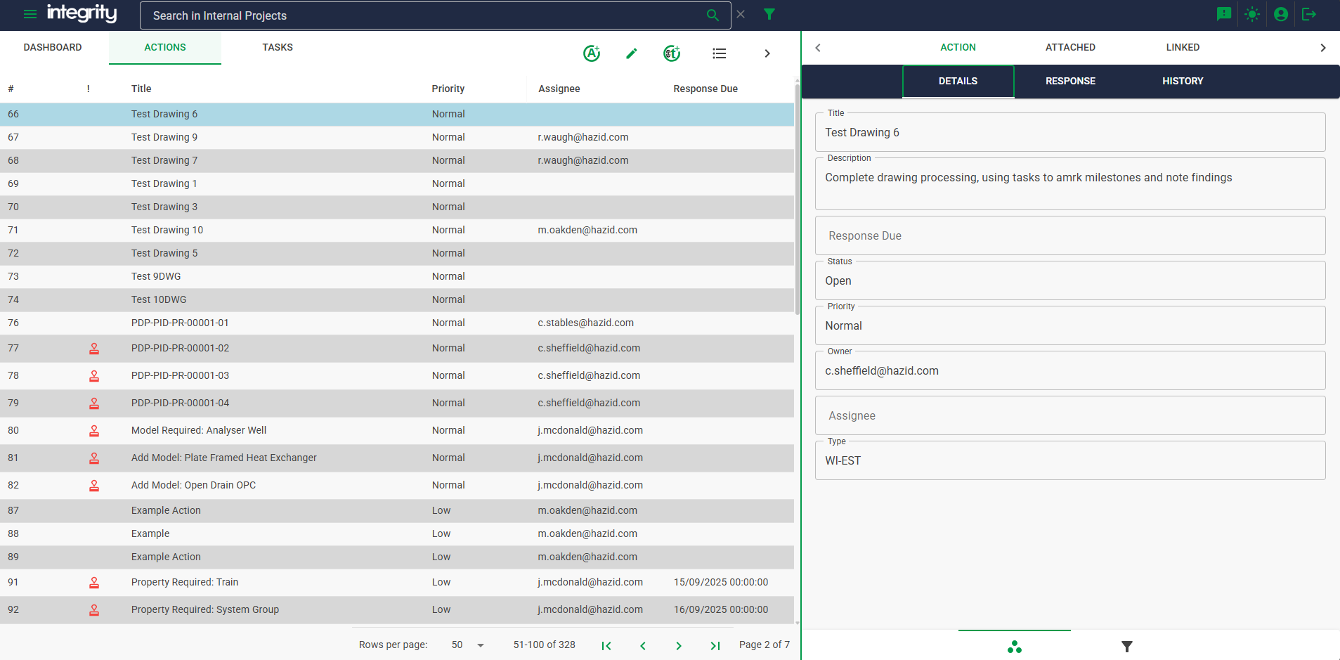Action Manager Action List