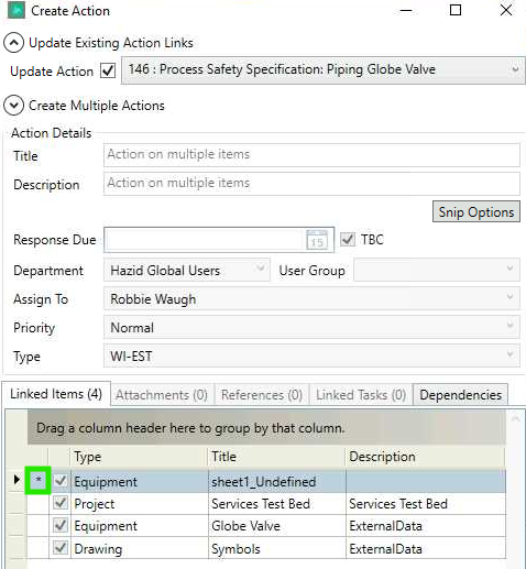 App Action Manager Create Action Form Update Example