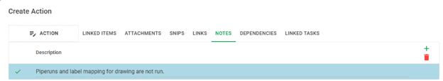 Web Action Manager Creation Action Form Notes