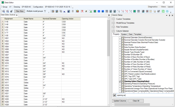 Data Editor Main Data View