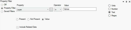 Data Editor Property Filter View