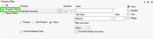 Data Editor Property Filter View