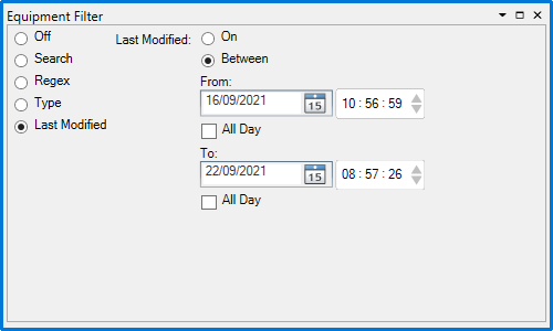 Equiment Filter Time