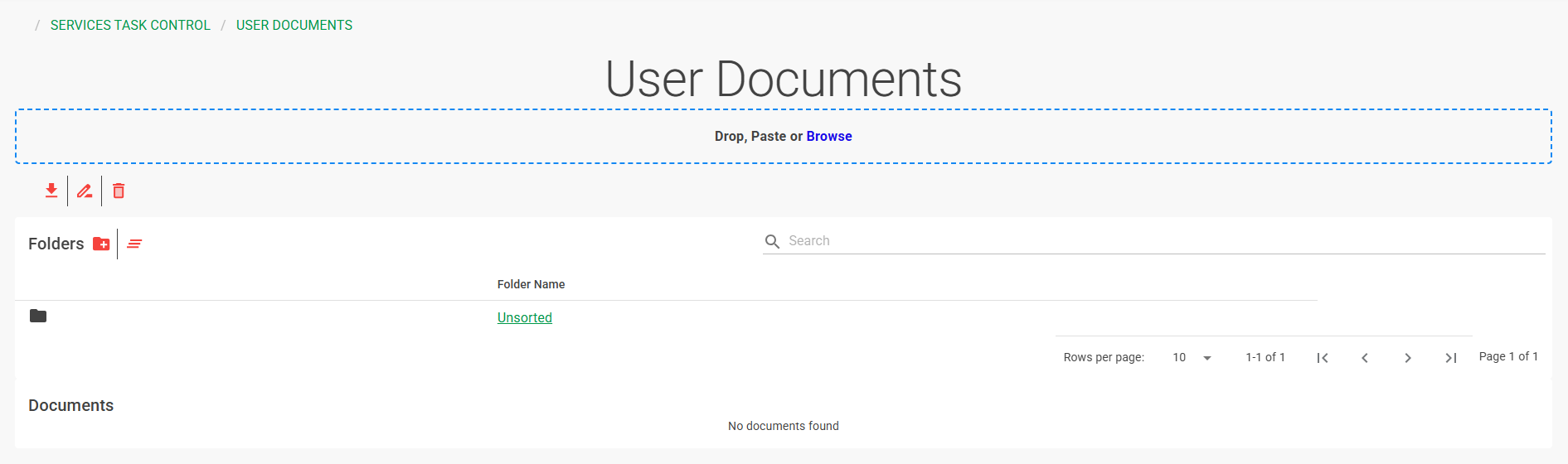 User Document Page